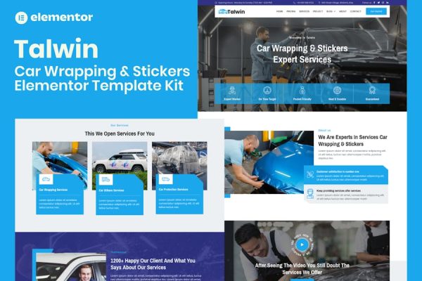 Talwin – Car Wrapping & Stickers Elementor Pro Template Kit