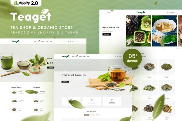Teaget - Tea Shop & Organic Store Shopify Theme Tea Shop & Organic Store Responsive Shopify 2.0 Theme