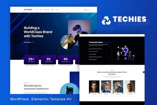 Techies – Technology Branding Agency Elementor Pro Template Kit