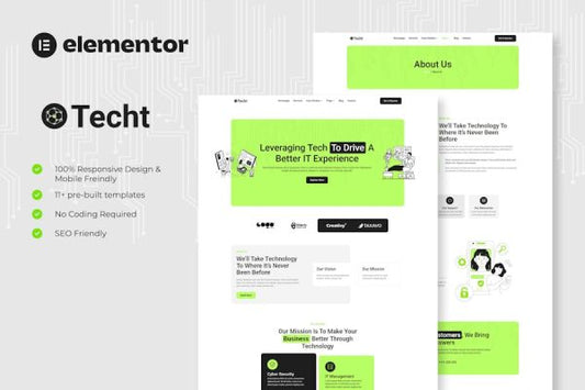 Techt – IT Solutions & Services Company Elementor Template Kit