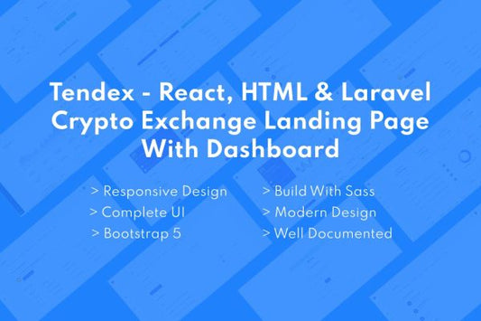 Tendex – Crypto Exchange Landing Page With Dashboa Tendex – Crypto Exchange Landing Page With Dashboa