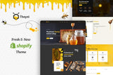 Theyni - Organic Food, Honey Shop Shopify Theme Honey Bee Products Shop, Food Business. Organic Farm, Healthcare Grocery Store. Agri & Eco Shop Site