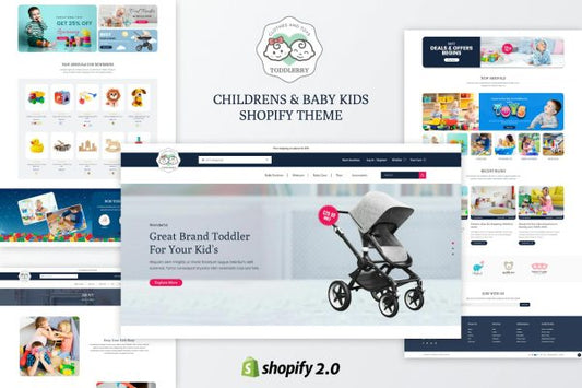 Toddlerry - Childrens & Baby Kids Shopify Theme Children, Kids Shop, Responisve Shopify Theme, Kids Toys & Book Store, Multipurpose Fashion Stores.