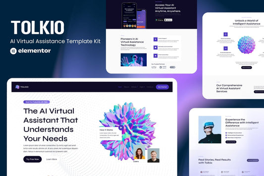 Tolkio – AI Virtual Assistance App Elementor Template Kit