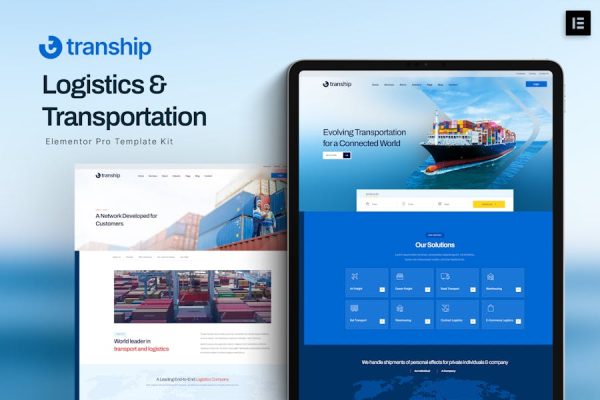 Tranship – Logistics & Transportation Services Elementor Template Kit