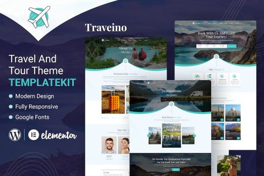 Traveino – Travel Agency Elementor Template Kit