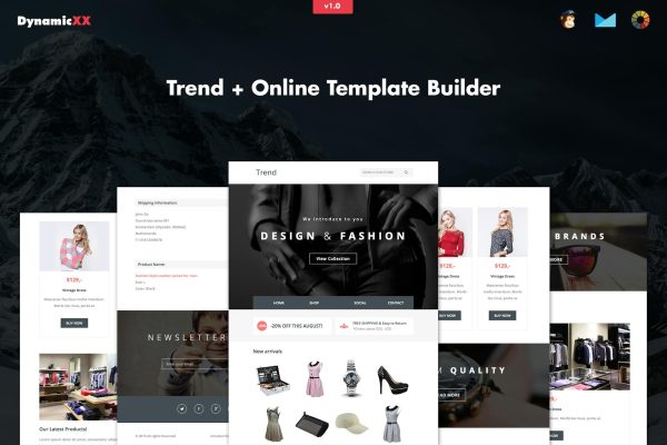 Trend – Responsive Fashion Email + Online Builder Trend – Responsive Fashion Email + Online Template Builder. For WebShops and Fashion marketing