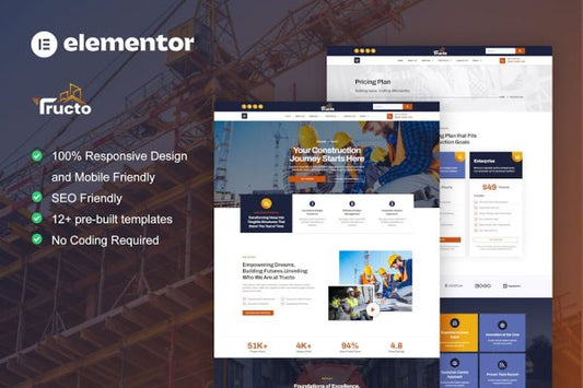 Tructo – Construction Service & Building Elementor Pro Template Kit