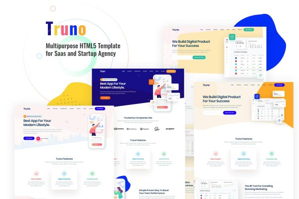 Truno – Saas and Startup Agency HTML5 Template Multipurpose HTML5 Template for Saas and Startup Agency