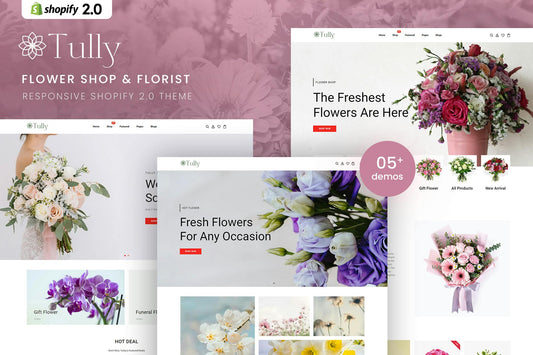 Tully - Flower Shop & FloristShopify 2.0 Theme Flower Shop & Florist Responsive Shopify 2.0 Theme
