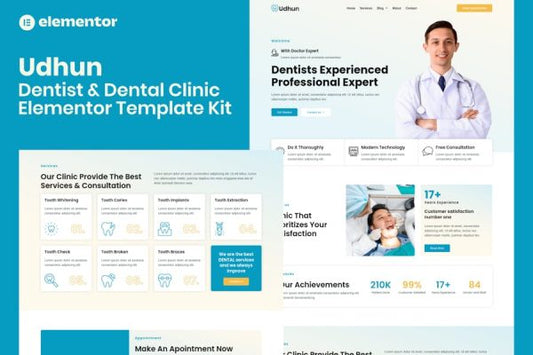 Udhun – Dentist & Dental Clinic Elementor Pro Template Kit