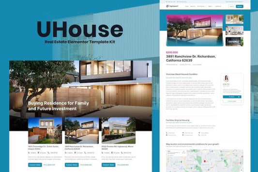 UHouse – Real Estate Elementor Template Kit