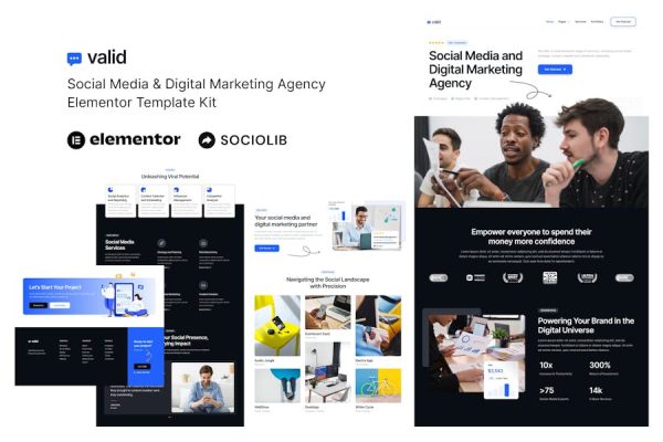 Valid – Social Media & Digital Marketing Agency Elementor Template Kit