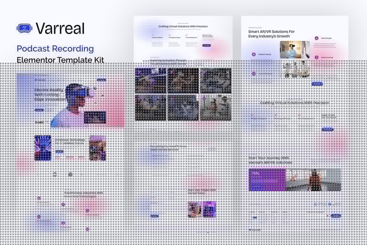 Varreal – Virtual & Augmented Reality Engineering Elementor Template Kit