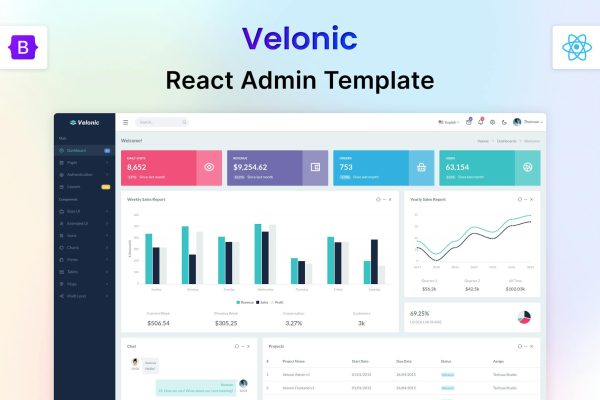 Velonic – React Admin & Dashboard Template Velonic – React Admin & Dashboard Template