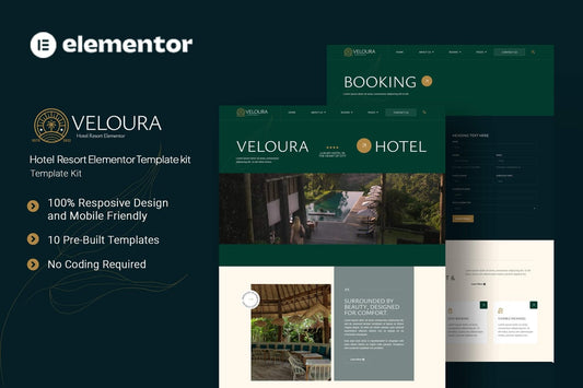 Veloura – Hotel Resort Elementor Template Kit