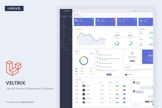 Veltrix – Laravel Admin & Dashboard Template Veltrix Laravel 10 is a premium and fully responsive admin template & starter kit with bootstrap.