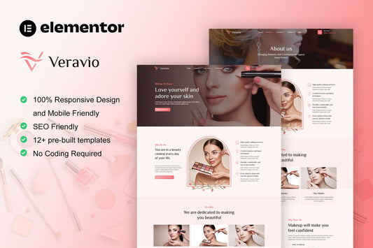 Veravio – Makeup Artist & Hair Stylist Elementor Template Kit