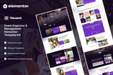 Vevent – Event Planner & Organizer Elementor Template Kit