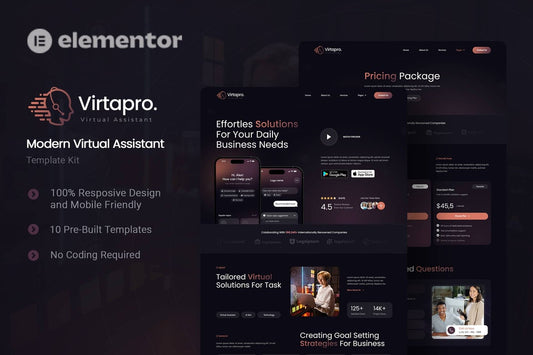 Virtapro – Modern Virtual Assistant Elementor Template Kit