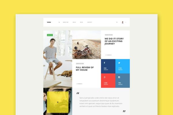 Voku – Minimal Portfolio and Blog HTML Template Minimal Portfolio