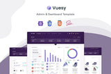 Vuesy – Admin & Dashboard Template Vuesy is a Bootstrap 5.1.3. based fully responsive admin dashboard template.