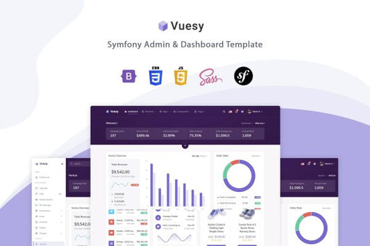 Vuesy – Symfony Admin & Dashboard Template Vuesy – Symfony Admin & Dashboard is a simple and beautiful admin template built with Bootstrap