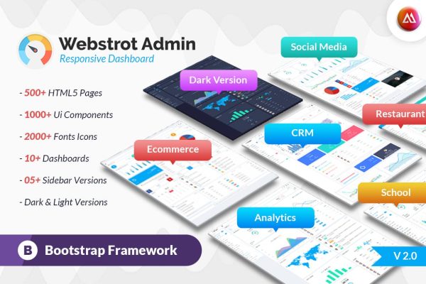 Webstrot Admin Panel Bootstrap Dashboard Template Webstrot Admin is a professional Internet of Things admin dashboard template