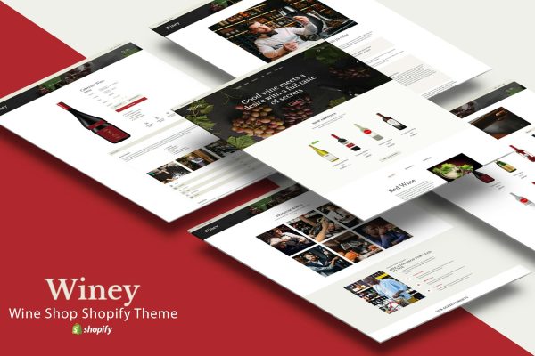 Winey - Liquor Store, Wine Shop Shopify Theme. Wine club, Multipurpose, whiskey, Beverage, brand, Wine shopify store.Bar, Dropshipping, Business