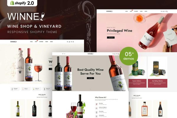 Winne - Wine & Winery Responsive Shopify 2.0 Theme Wine & Winery Responsive Shopify 2.0 Theme
