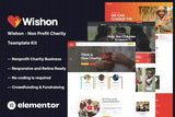 Wishon – Non Profit Charity Elementor Template Kit