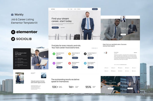 Workly – Job Listing & Career Recruitment Elementor Template Kit