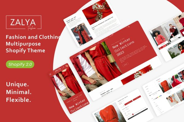 Zalya - Clothing and Fashion Shopify Theme Multipurpose Responsive Shopify Theme, Modern Fashion Shopify Store Theme Designer Clothes