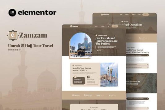 Zamzam – Umrah & Hajj Tour Travel Elementor Template Kit