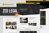Zed Legal – Professional Attorney & Law Firm Elementor Template Kit