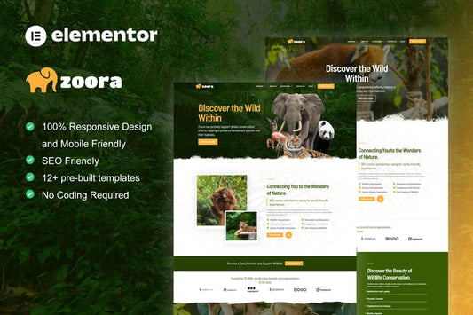 Zoora – Safari & Zoo Elementor Pro Template Kit
